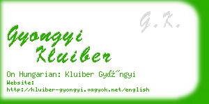 gyongyi kluiber business card